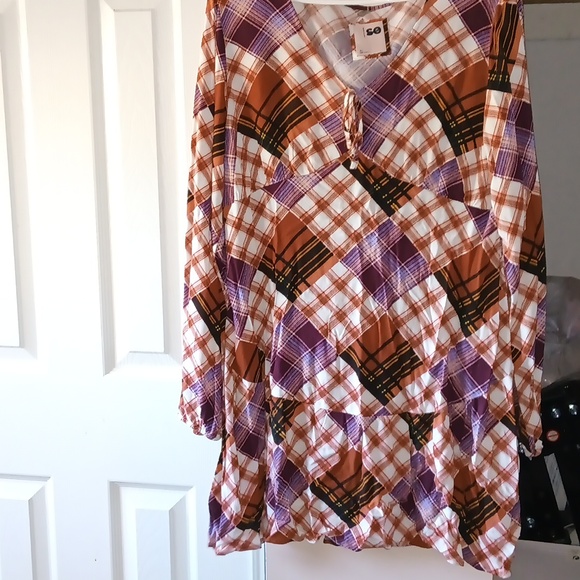 Super-cute Plaid Dress - Picture 1 of 5